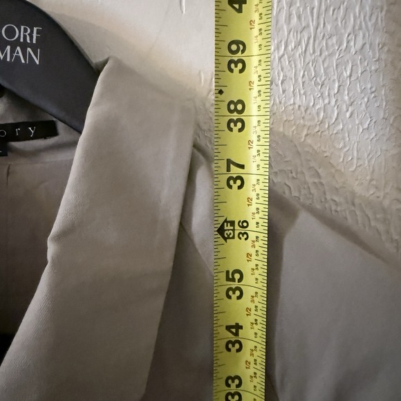 Theory Trench Coat Women's Size Large Button Tan with Detachable Hood - Picture 11 of 16